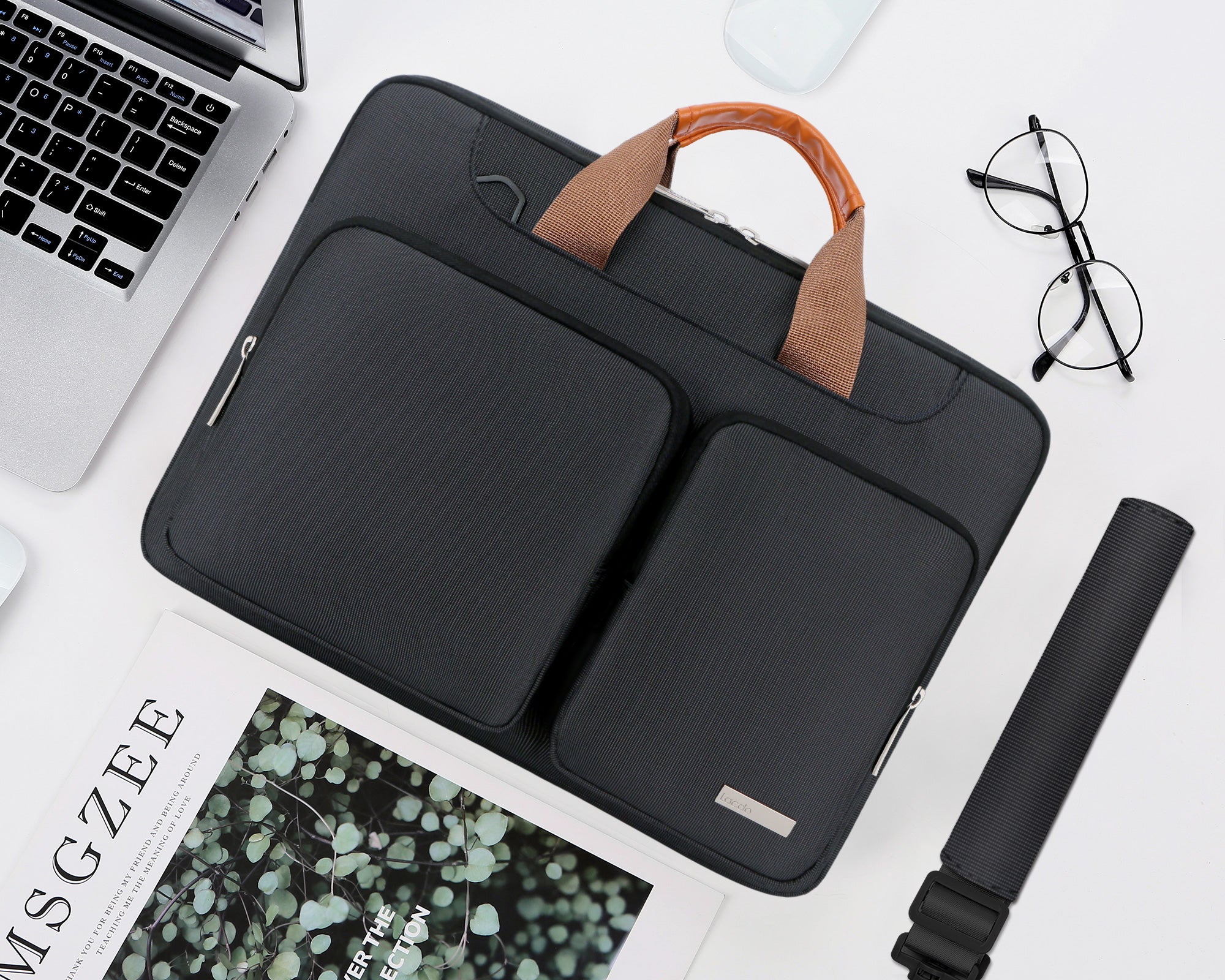 blank shoulder  laptop